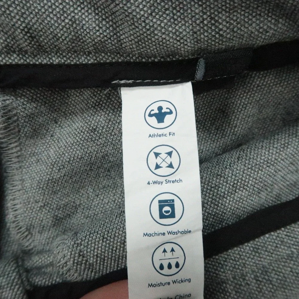 State & Liberty Pants Mens 31x31 Gray Tapered Stretch Zip Pocket Athletic